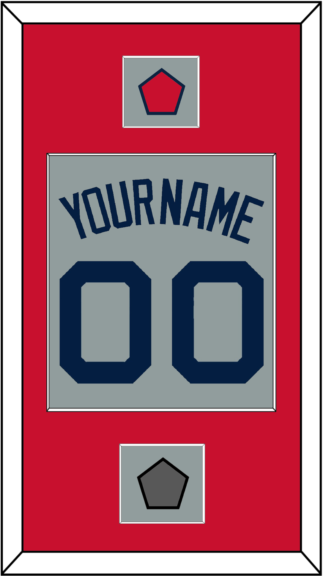 Boston Name, Number, Logo Patch & World Series Jersey Patch - Road Gray (2009-2013) - Essential Tier 2