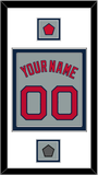 Boston Name, Number, Logo Patch & World Series Champions Patch - Road Gray - Double Mat 2