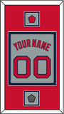 Boston Name, Number, Logo Patch & World Series Jersey Patch - Road Gray - Double Mat 3