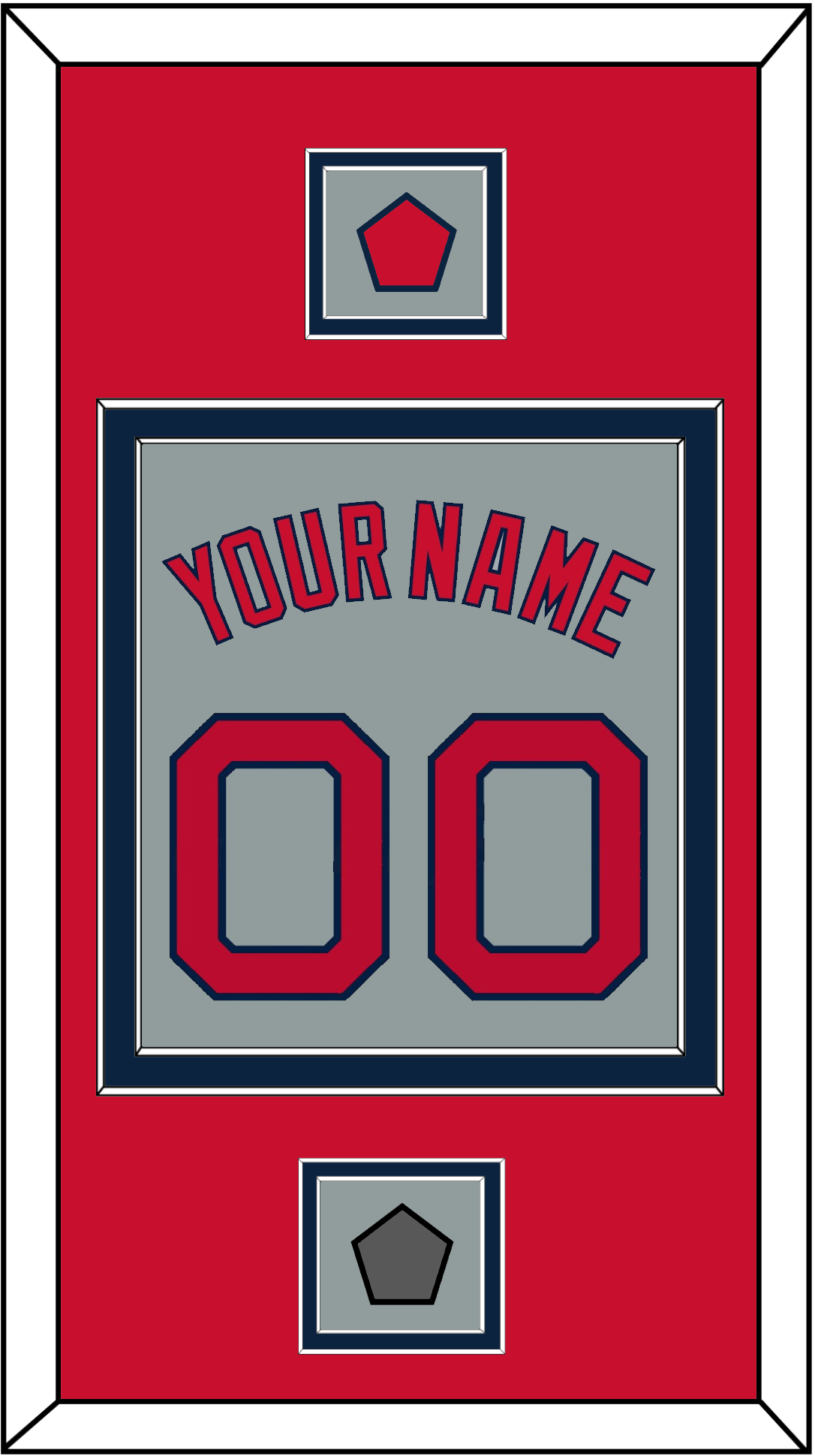 Boston Name, Number, Logo Patch & World Series Champions Patch - Road Gray - Signature Tier 3