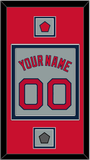 Boston Name, Number, Logo Patch & World Series Jersey Patch - Road Gray - Double Mat 3