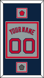 Boston Name, Number, Logo Patch & World Series Champions Patch - Road Gray - Double Mat 4