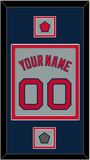 Boston Name, Number, Logo Patch & World Series Champions Patch - Road Gray - Double Mat 4