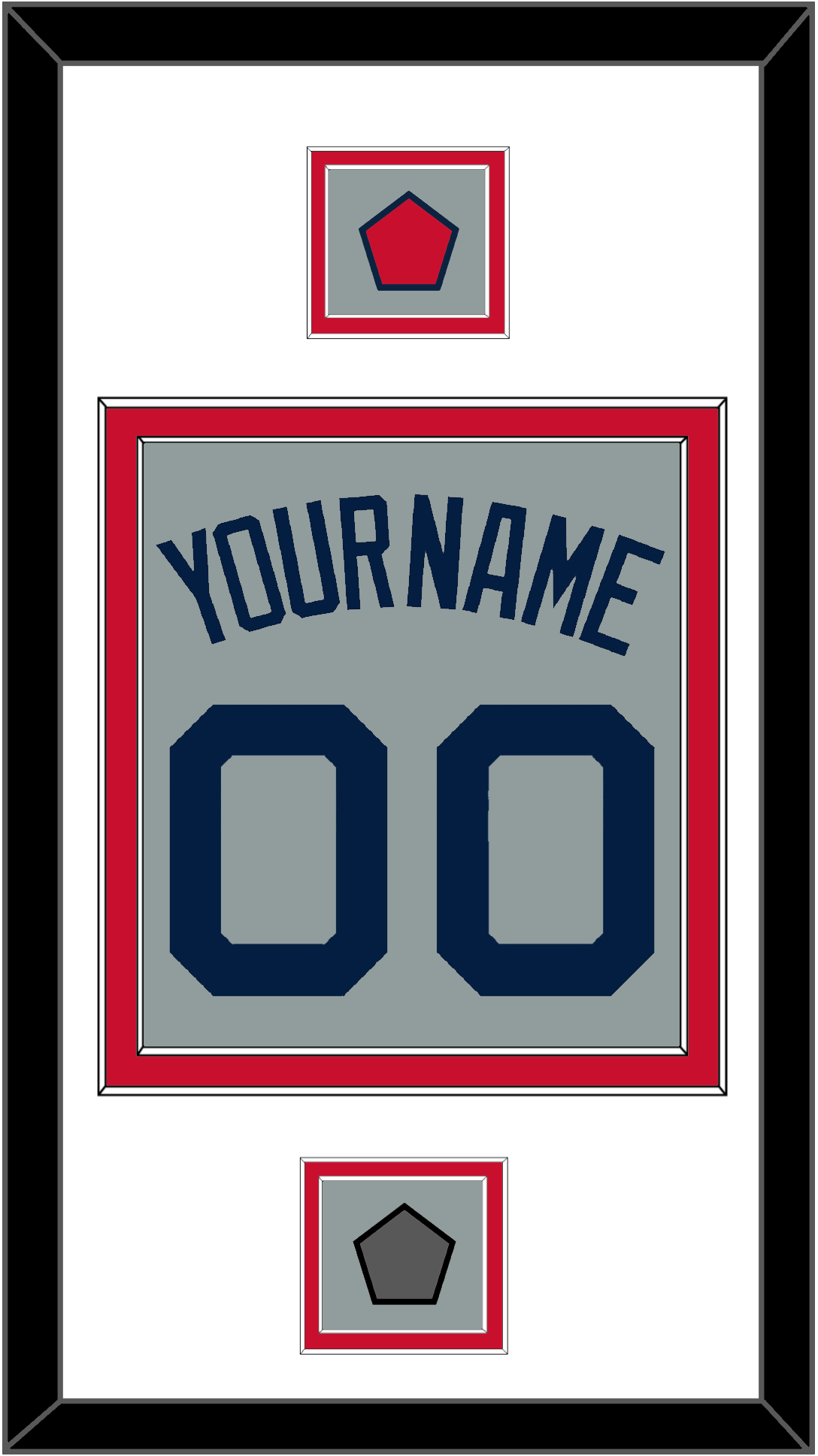 Boston Name, Number, Logo Patch & World Series Jersey Patch - Road Gray (2009-2013) - Signature Tier 1