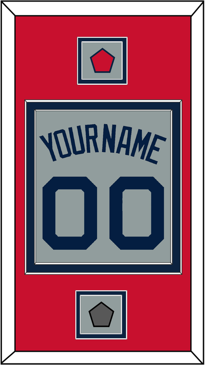 Boston Name, Number, Logo Patch & World Series Jersey Patch - Road Gray (2009-2013) - Signature Tier 2