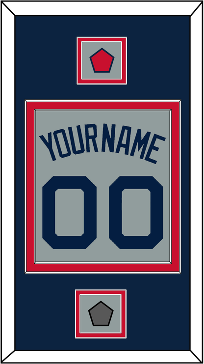 Boston Name, Number, Logo Patch & World Series Jersey Patch - Road Gray (2009-2013) - Signature Tier 3
