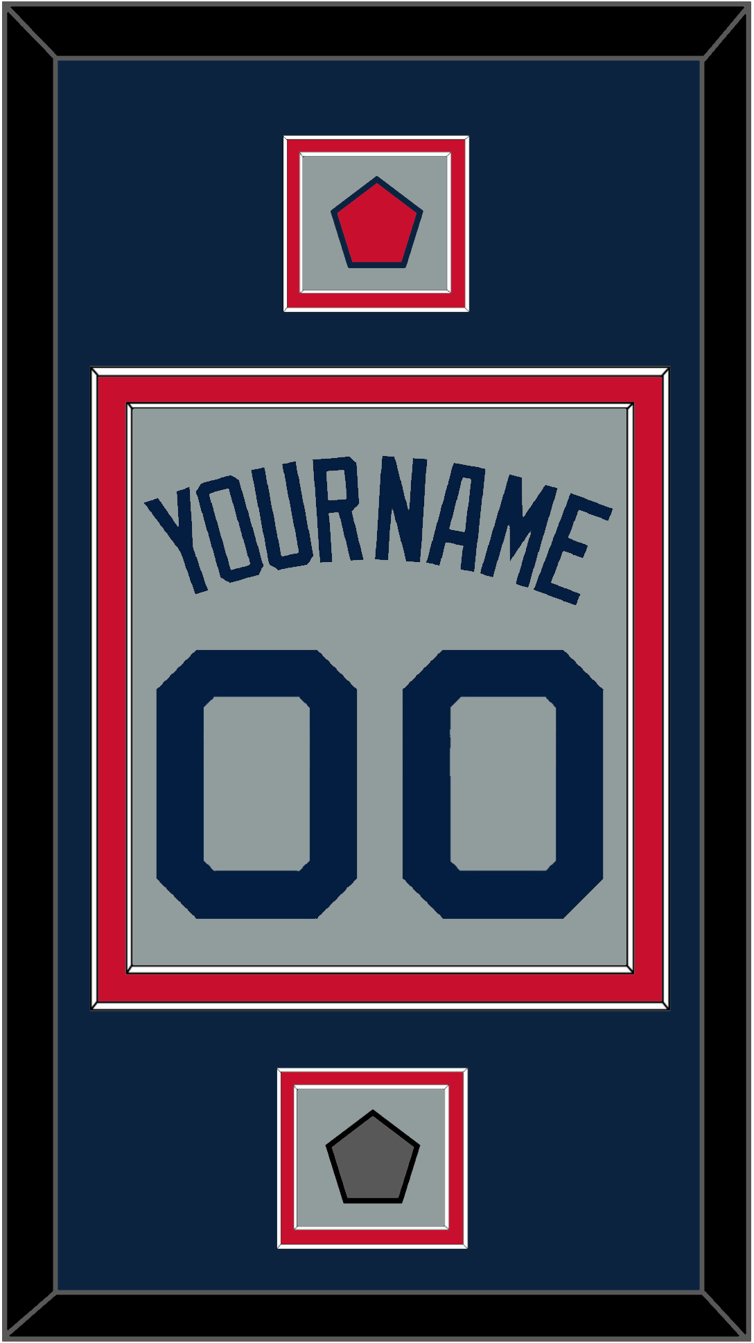 Boston Name, Number, Logo Patch & World Series Jersey Patch - Road Gray (2009-2013) - Signature Tier 3
