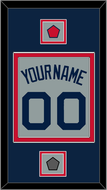 Boston Name, Number, Logo Patch & World Series Jersey Patch - Road Gray (2009-2013) - Signature Tier 3