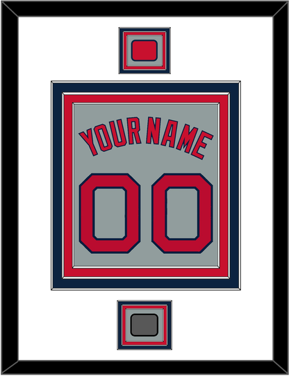 Boston Name, Number, Logo Patch & World Series Champions Patch - Road Gray - Premier Tier 1