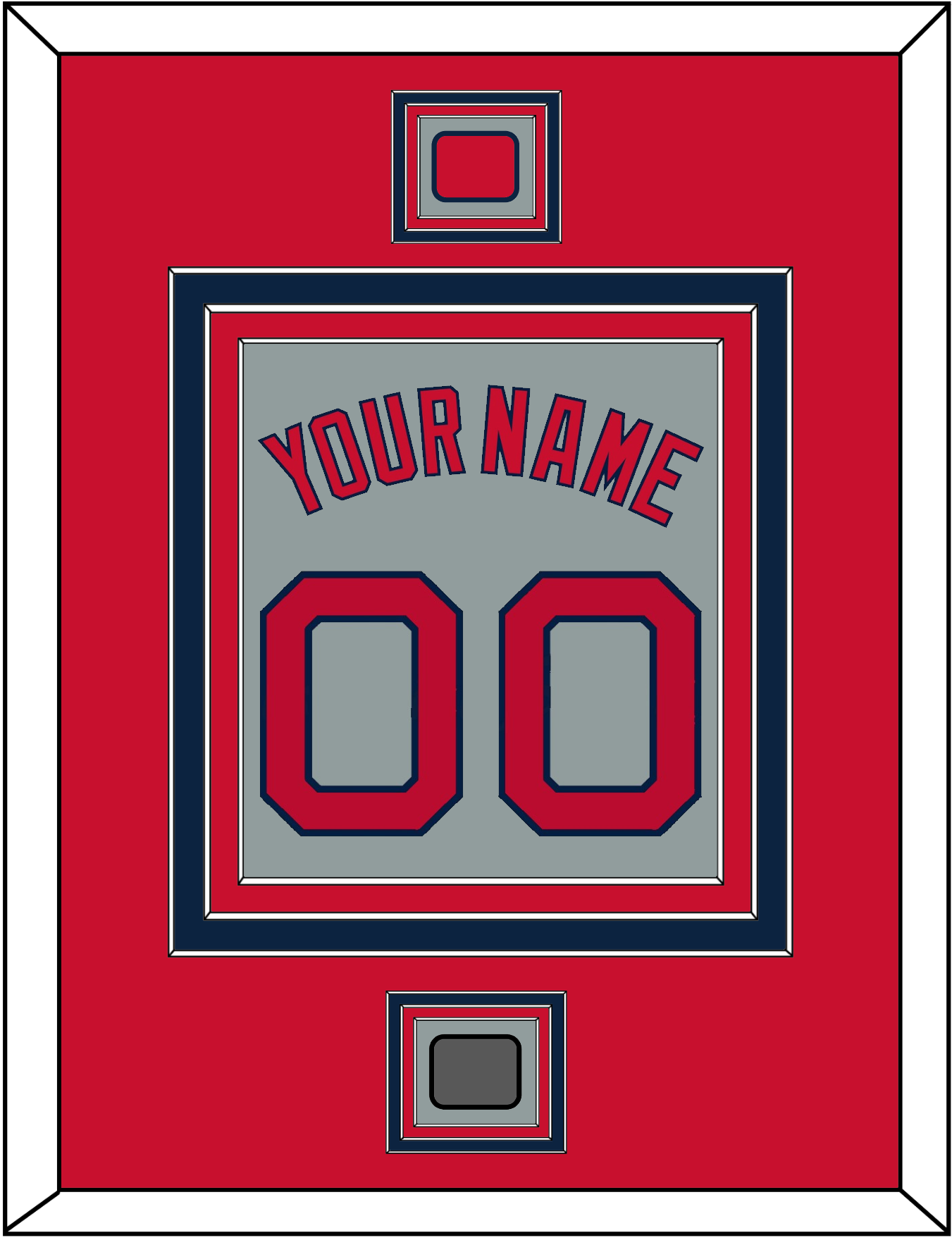 Boston Name, Number, Logo Patch & World Series Champions Patch - Road Gray - Premier Tier 2