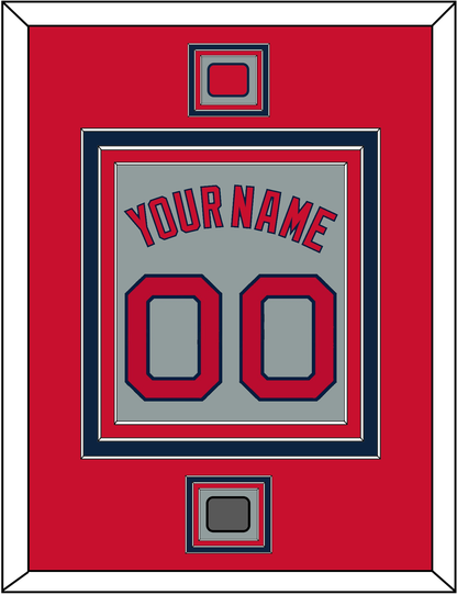 Boston Name, Number, Logo Patch & World Series Jersey Patch - Road Gray - Premier Tier 2