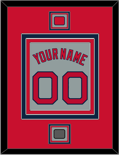 Boston Name, Number, Logo Patch & World Series Champions Patch - Road Gray - Premier Tier 2