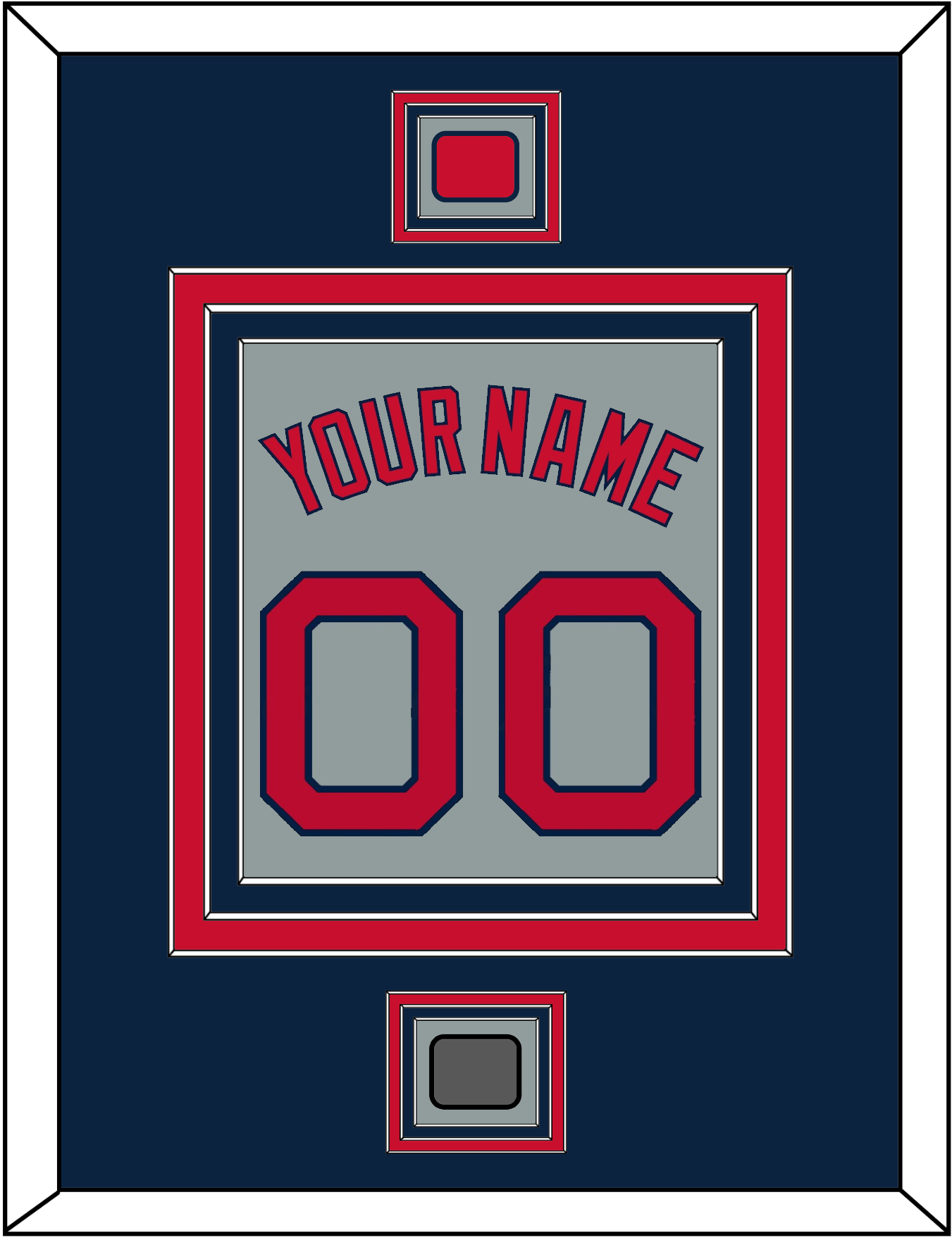 Boston Name, Number, Logo Patch & World Series Champions Patch - Road Gray - Premier Tier 3