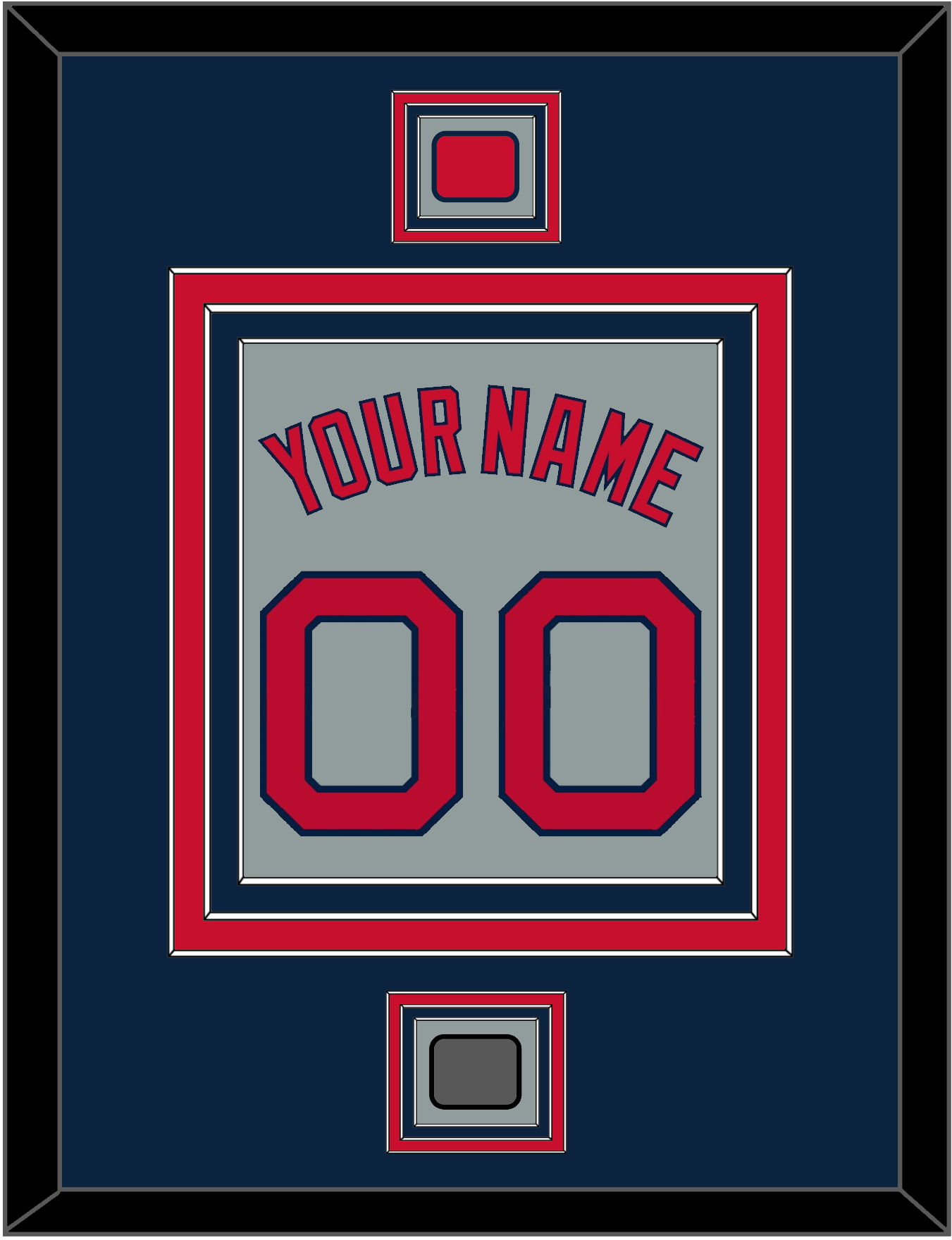 Boston Name, Number, Logo Patch & World Series Champions Patch - Road Gray - Premier Tier 3