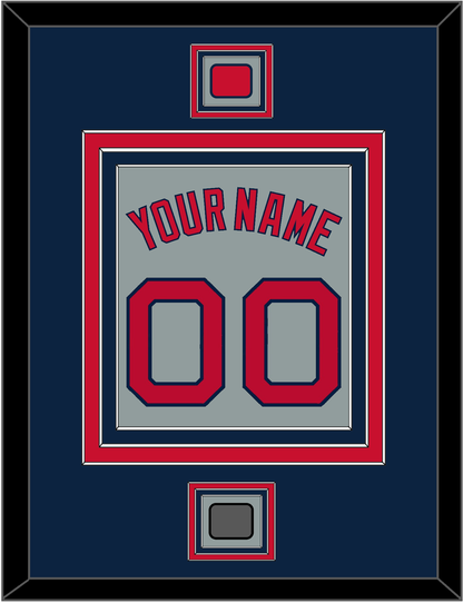 Boston Name, Number, Logo Patch & World Series Champions Patch - Road Gray - Premier Tier 3