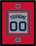 Boston Name, Number, Logo Patch & World Series Jersey Patch - Road Gray (2009-2013) - Triple Mat 2