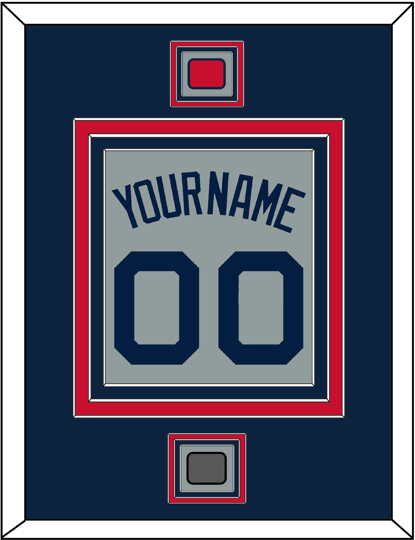 Boston Name, Number, Logo Patch & World Series Jersey Patch - Road Gray (2009-2013) - Premier Tier 3