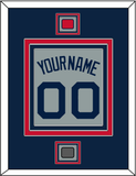 Boston Name, Number, Logo Patch & World Series Champions Patch - Road Gray (2009-2013) - Triple Mat 3