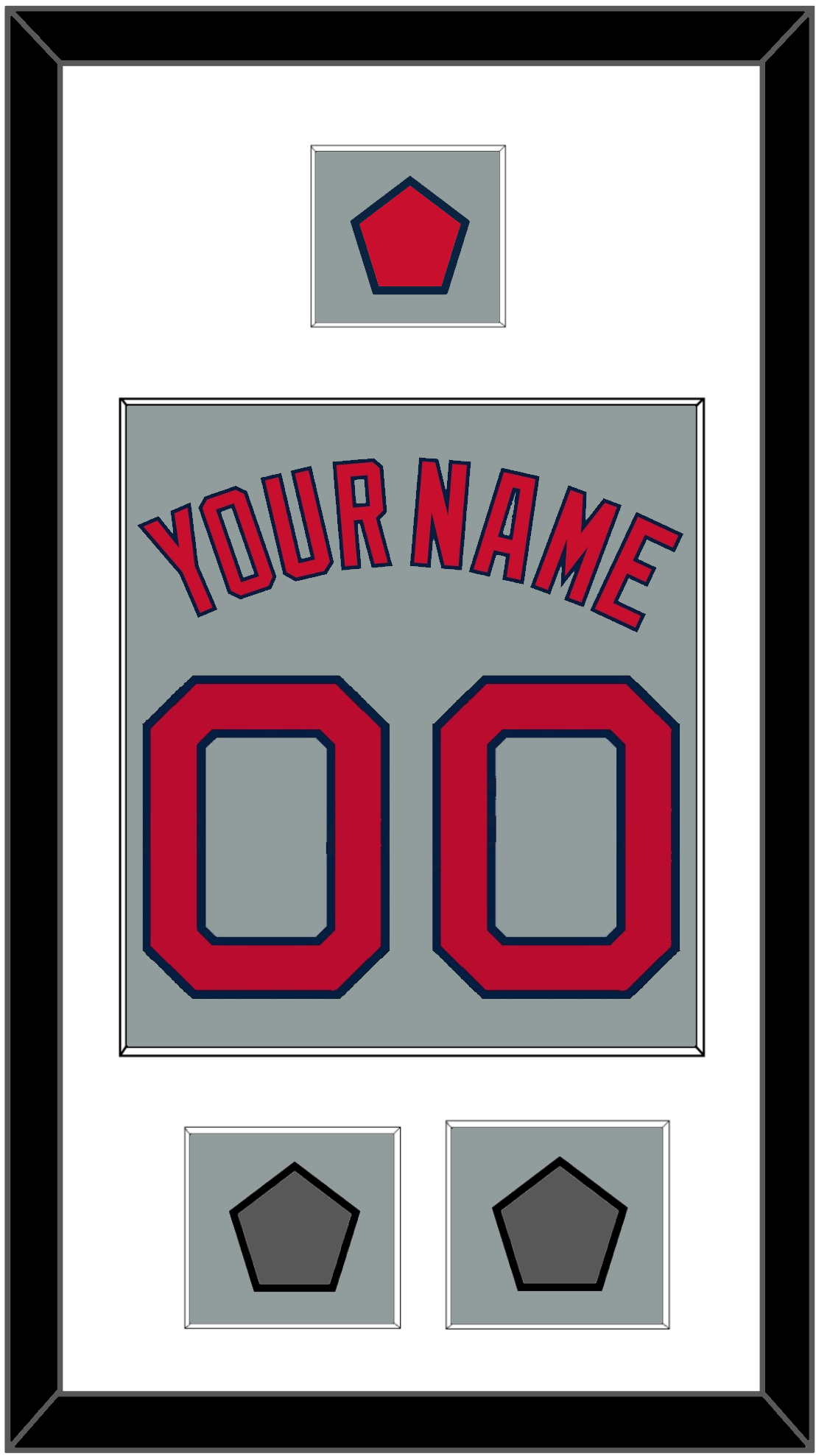 Boston Name, Number, Logo Patch & Two World Series Jersey Patches - Road Gray - Essential Tier 1