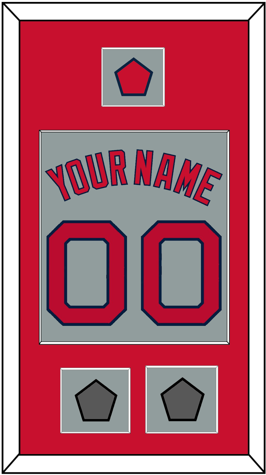 Boston Name, Number, Logo Patch & Two World Series Jersey Patches - Road Gray - Essential Tier 2