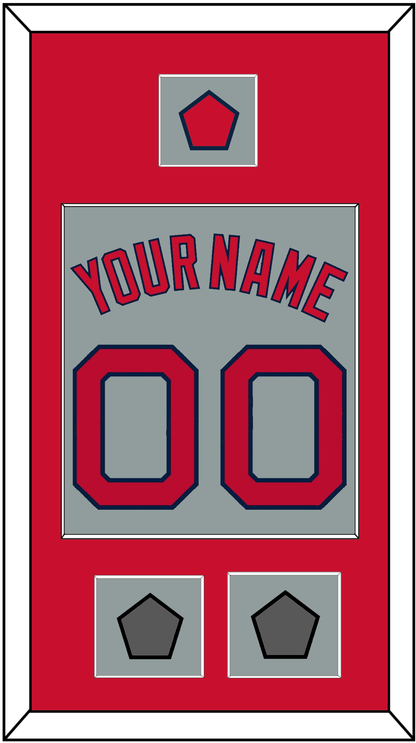 Boston Name, Number, Logo Patch & Two World Series Jersey Patches - Road Gray - Essential Tier 2