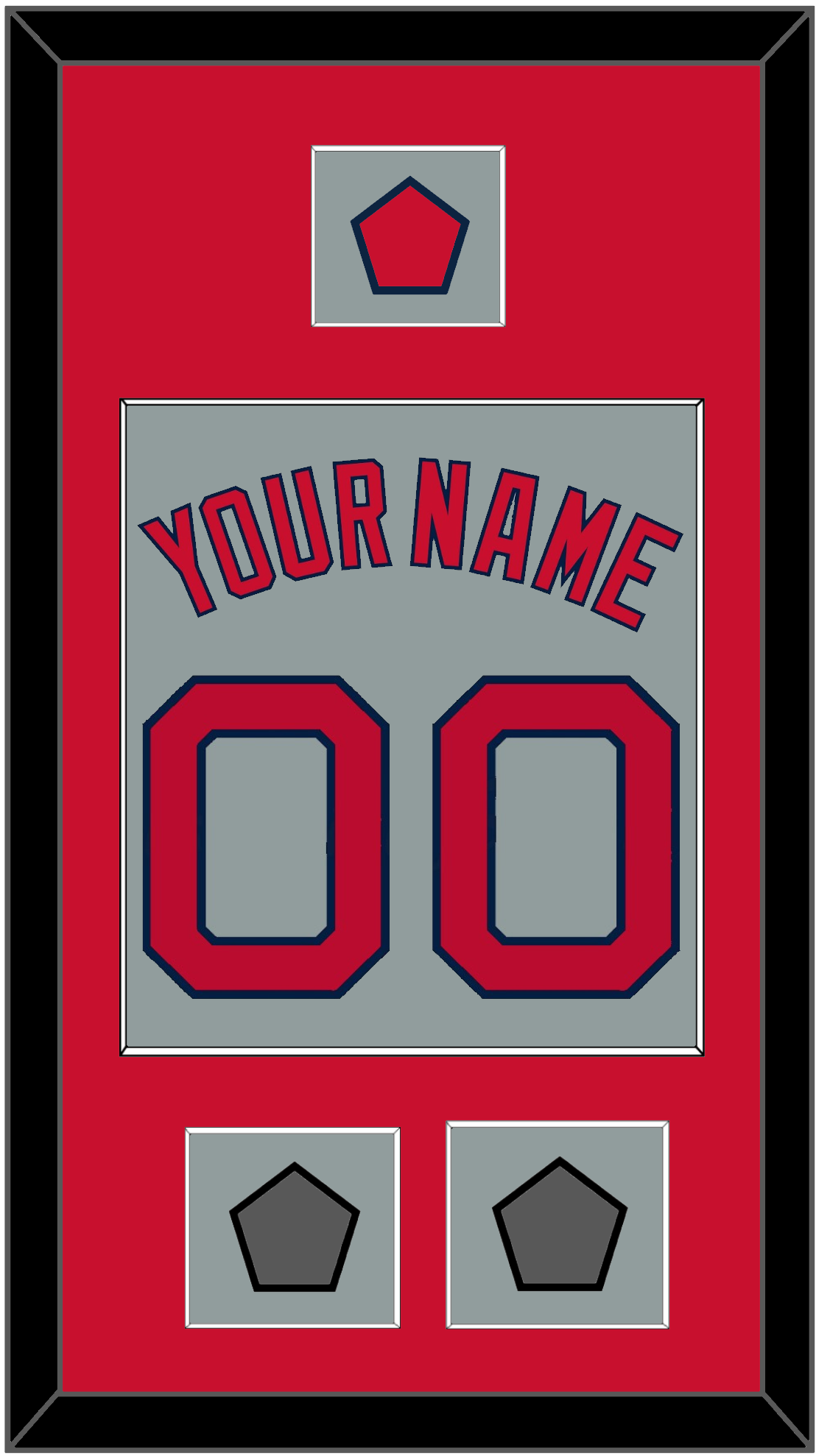 Boston Name, Number, Logo Patch & Two World Series Jersey Patches - Road Gray - Essential Tier 2