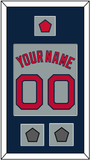 Boston Name, Number, Logo Patch & Two World Series Champions Patches - Road Gray - Single Mat 3