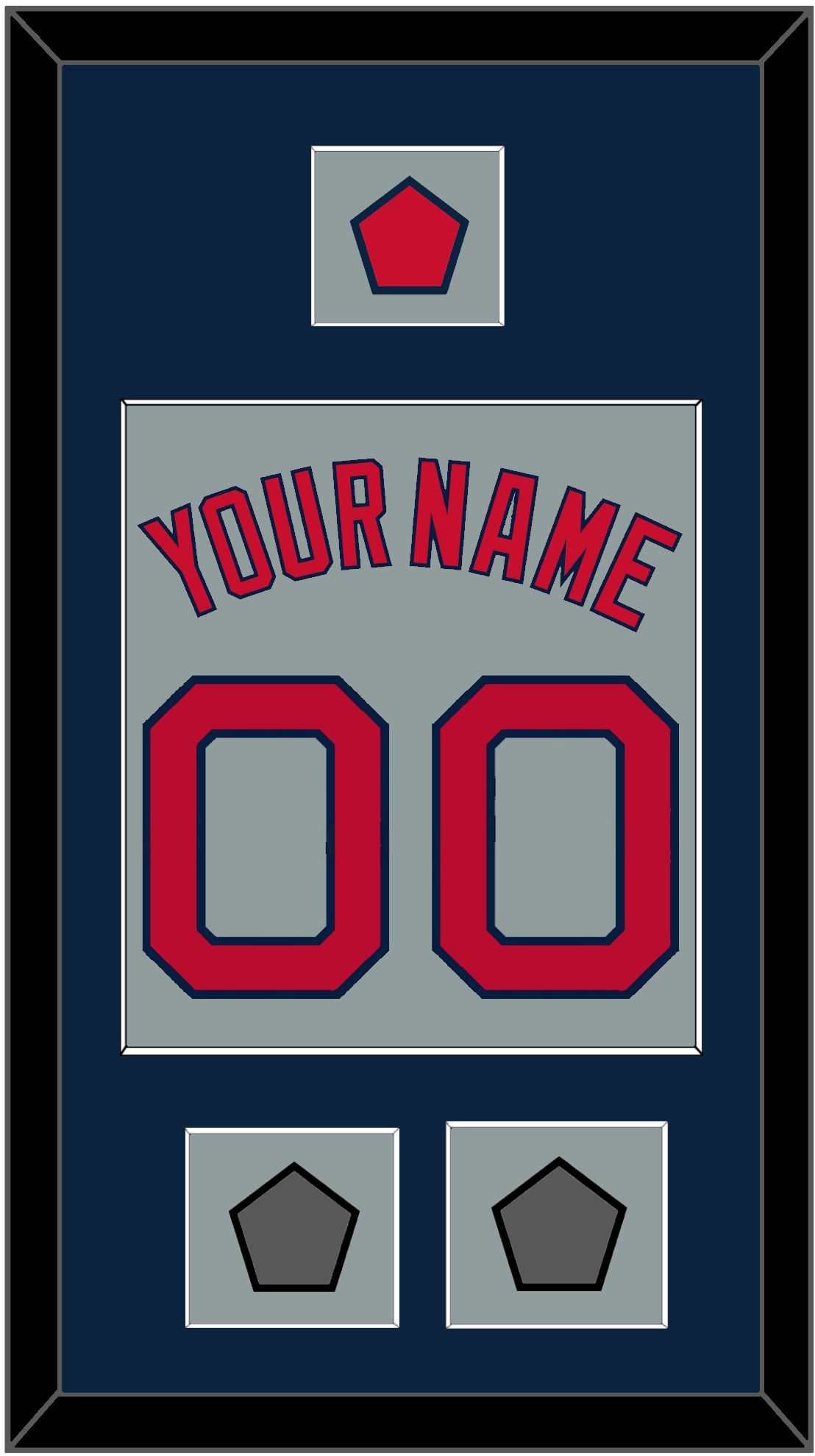 Boston Name, Number, Logo Patch & Two World Series Jersey Patches - Road Gray - Essential Tier 3