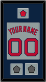 Boston Name, Number, Logo Patch & Two World Series Champions Patches - Road Gray - Single Mat 3