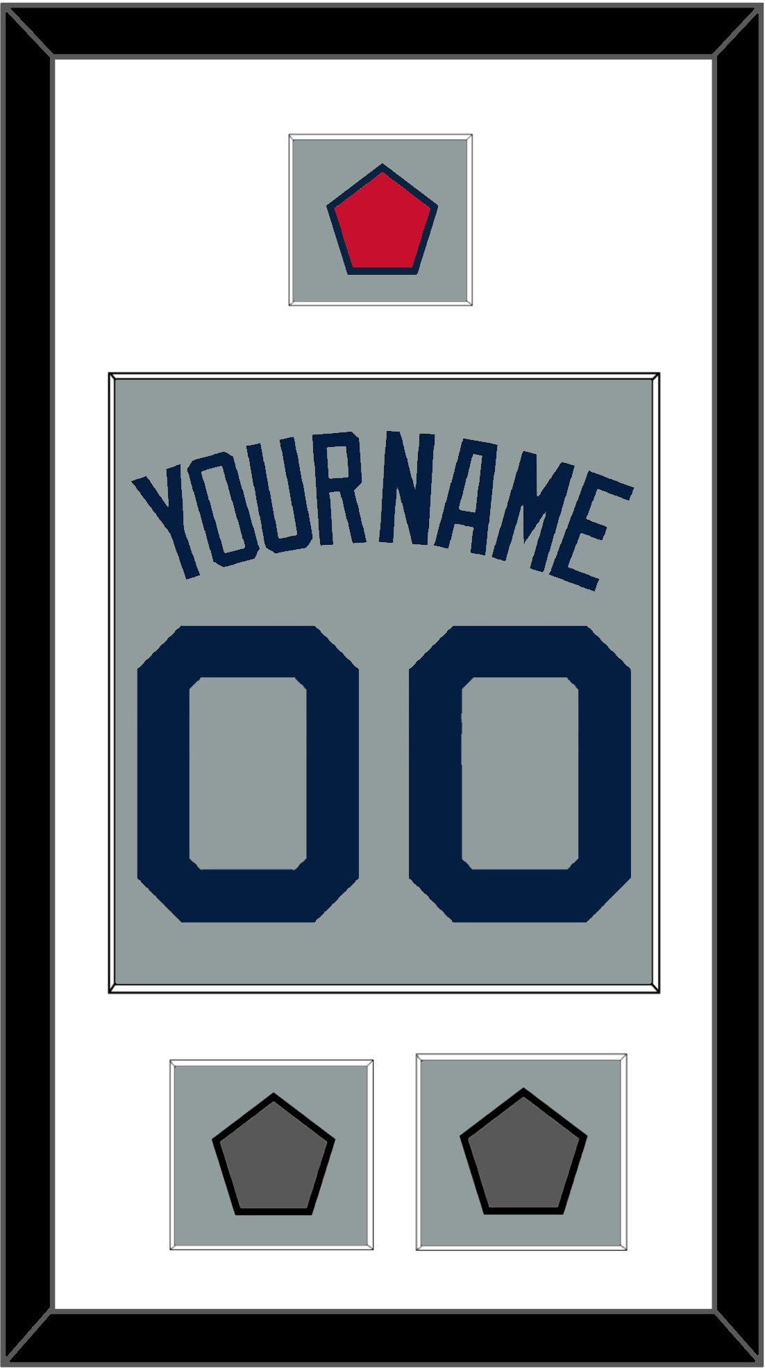 Boston Name, Number, Logo Patch & Two World Series Champions Patches - Road Gray (2009-2013) - Essential Tier 1