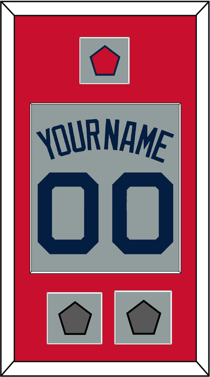 Boston Name, Number, Logo Patch & Two World Series Jersey Patches - Road Gray (2009-2013) - Essential Tier 2
