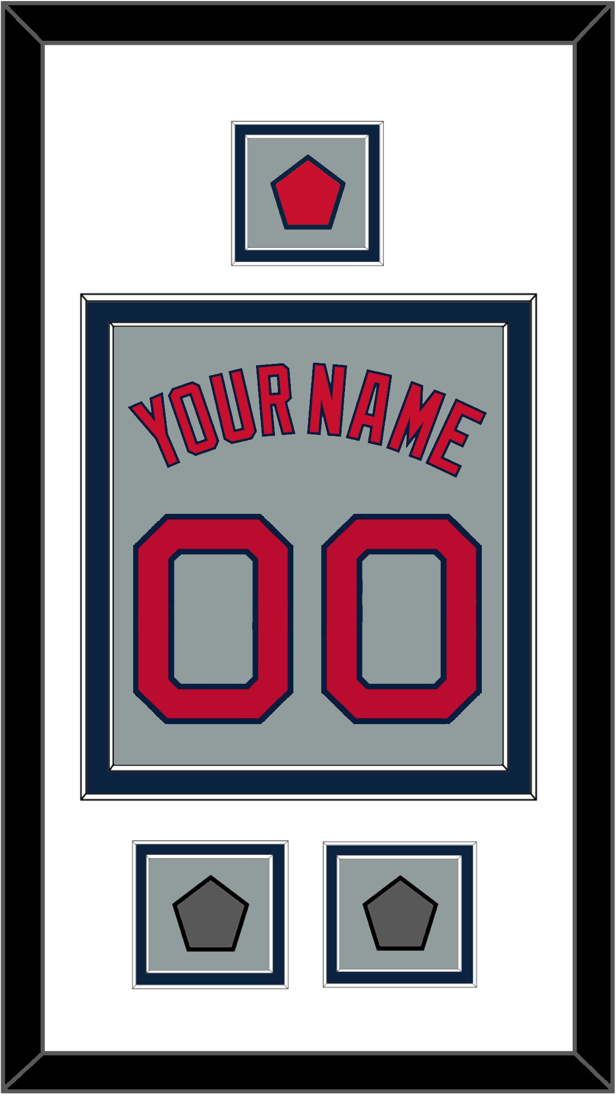 Boston Name, Number, Logo Patch & Two World Series Jersey Patches - Road Gray - Signature Tier 2