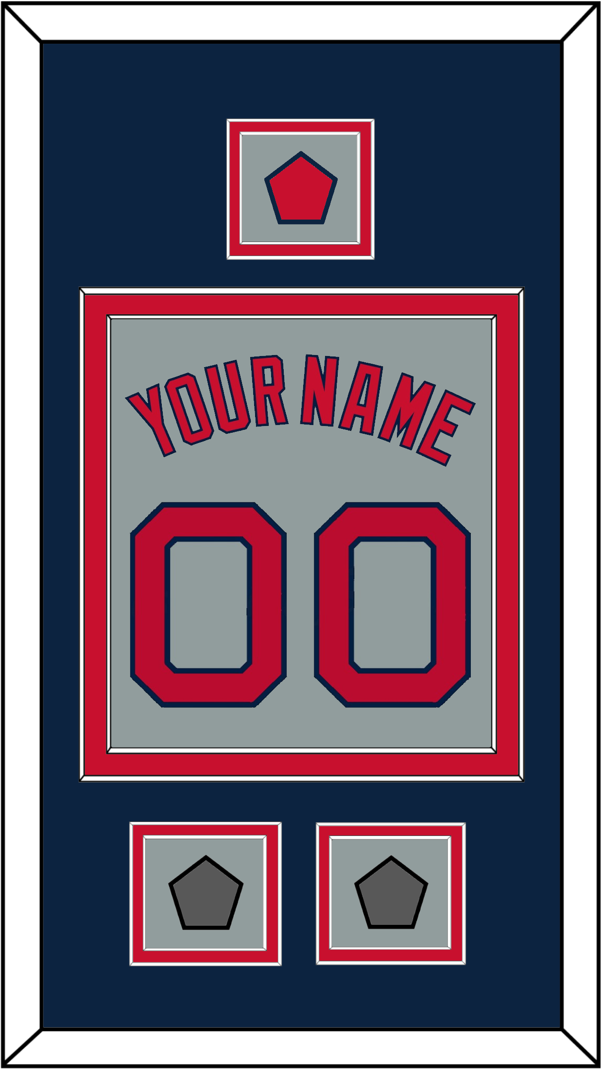 Boston Name, Number, Logo Patch & Two World Series Jersey Patches - Road Gray - Signature Tier 4
