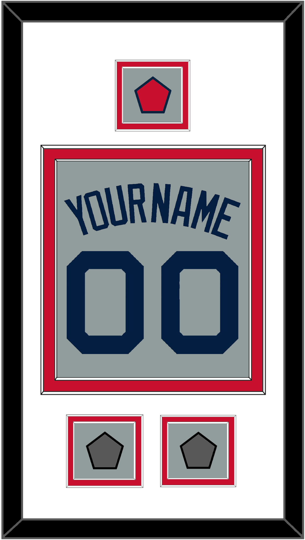 Boston Name, Number, Logo Patch & Two World Series Jersey Patches - Road Gray (2009-2013) - Signature Tier 1