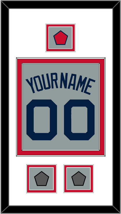 Boston Name, Number, Logo Patch & Two World Series Jersey Patches - Road Gray (2009-2013) - Signature Tier 1