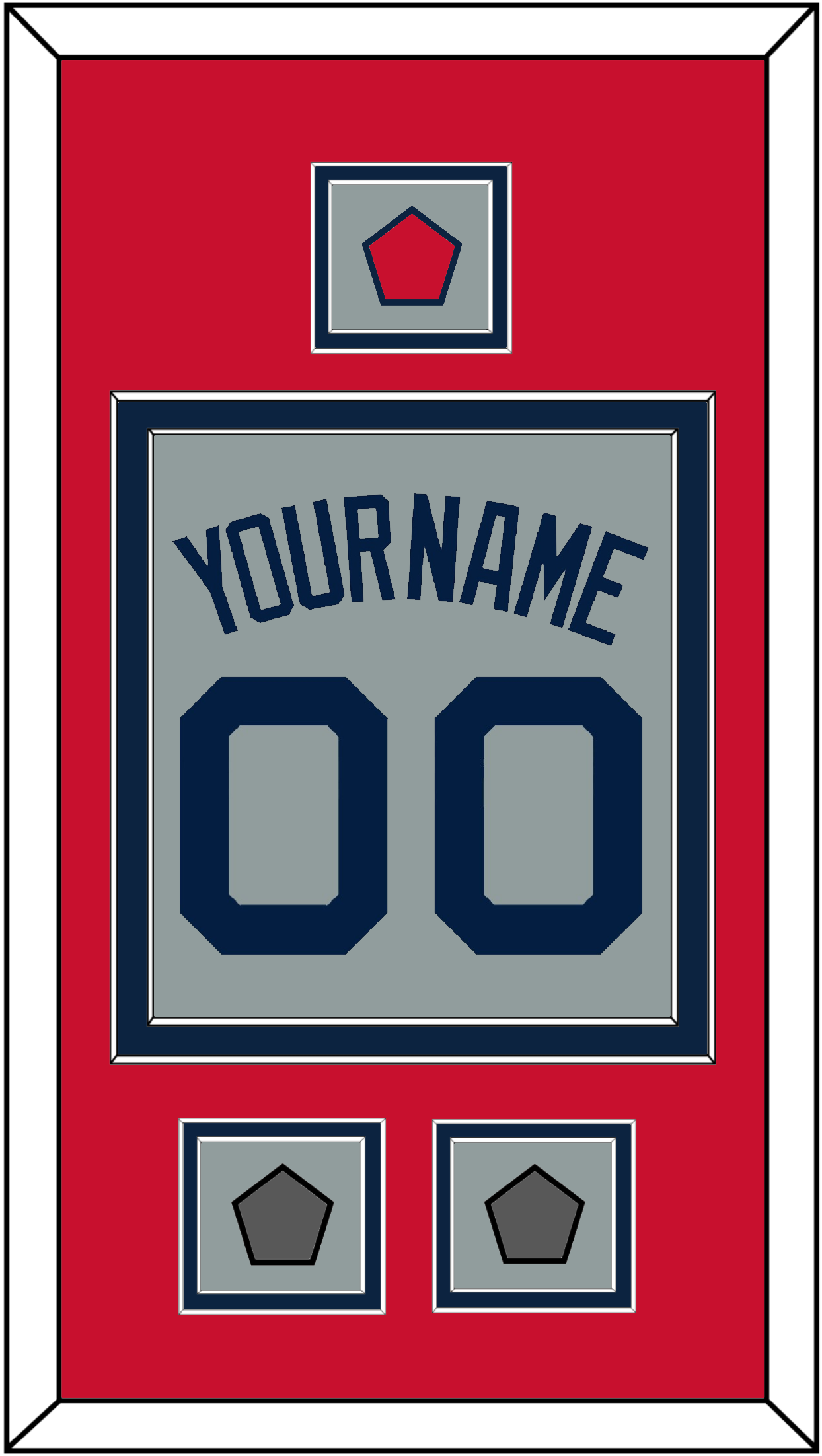Boston Name, Number, Logo Patch & Two World Series Champions Patches - Road Gray (2009-2013) - Signature Tier 2