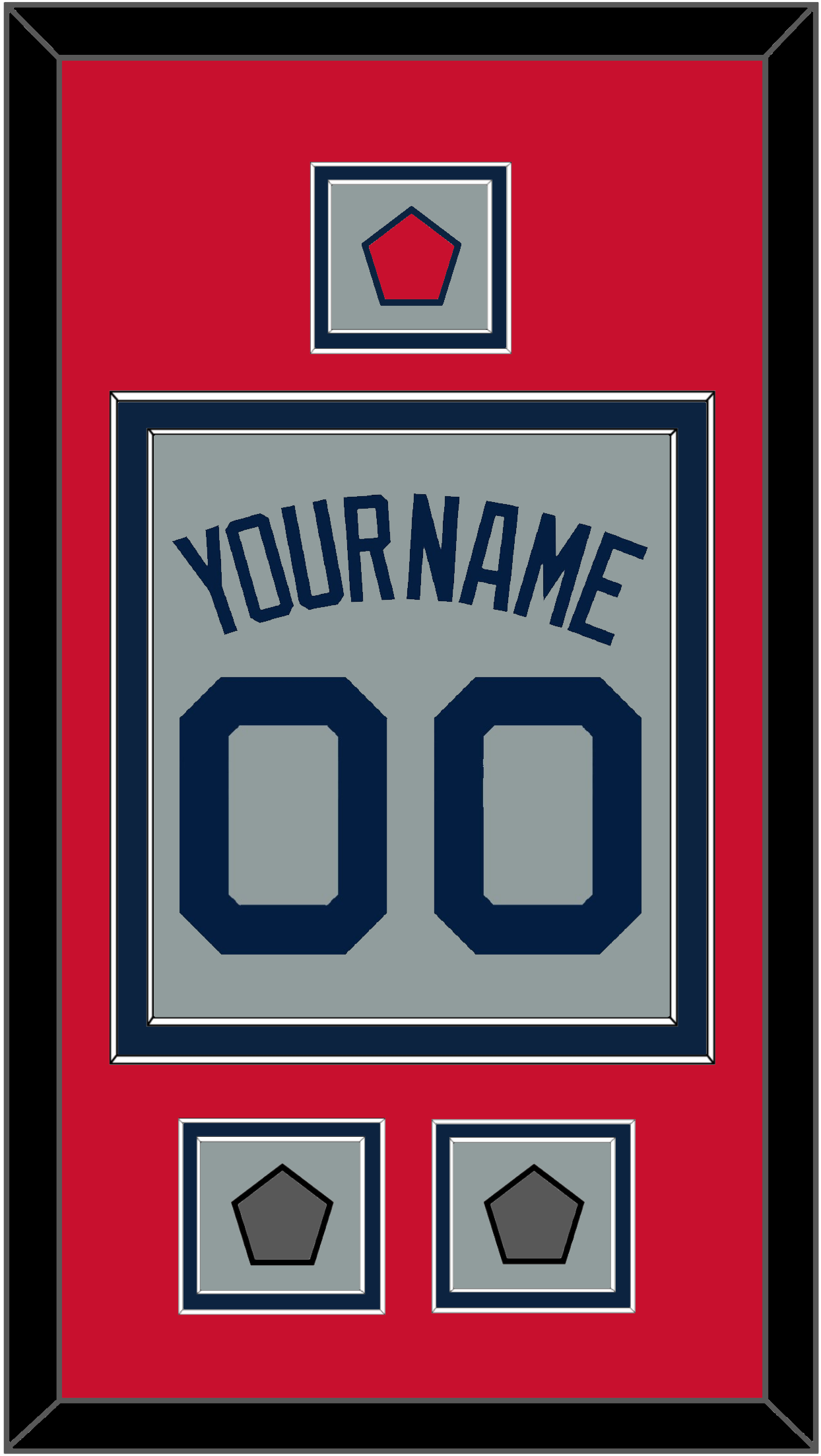 Boston Name, Number, Logo Patch & Two World Series Champions Patches - Road Gray (2009-2013) - Signature Tier 2