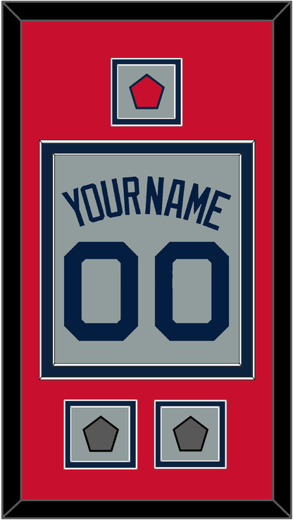 Boston Name, Number, Logo Patch & Two World Series Champions Patches - Road Gray (2009-2013) - Signature Tier 2