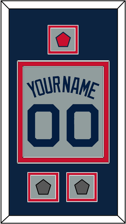 Boston Name, Number, Logo Patch & Two World Series Jersey Patches - Road Gray (2009-2013) - Signature Tier 3