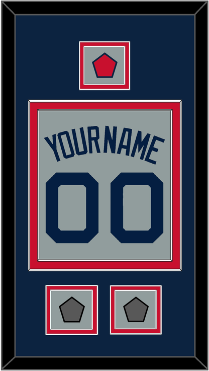Boston Name, Number, Logo Patch & Two World Series Champions Patches - Road Gray (2009-2013) - Signature Tier 3