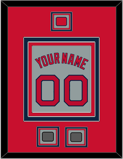 Boston Name, Number, Logo Patch & Two World Series Jersey Patches - Road Gray - Premier Tier 2