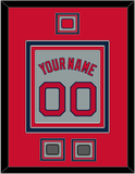 Boston Name, Number, Logo Patch & Two World Series Jersey Patches - Road Gray - Triple Mat 2
