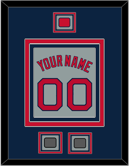 Boston Name, Number, Logo Patch & Two World Series Jersey Patches - Road Gray - Premier Tier 3