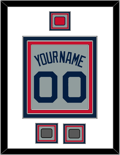Boston Name, Number, Logo Patch & Two World Series Champions Patches - Road Gray (2009-2013) - Premier Tier 1