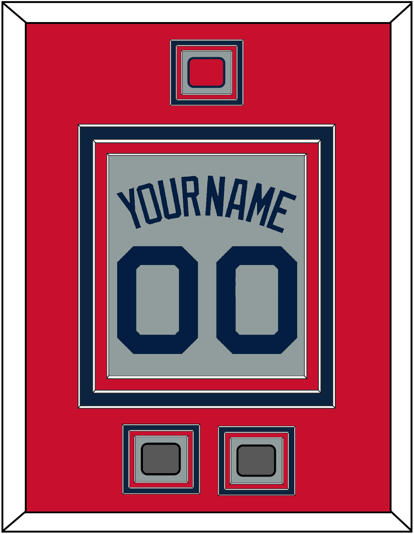 Boston Name, Number, Logo Patch & Two World Series Champions Patches - Road Gray (2009-2013) - Premier Tier 2