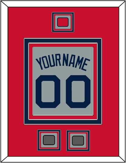 Boston Name, Number, Logo Patch & Two World Series Champions Patches - Road Gray (2009-2013) - Premier Tier 2