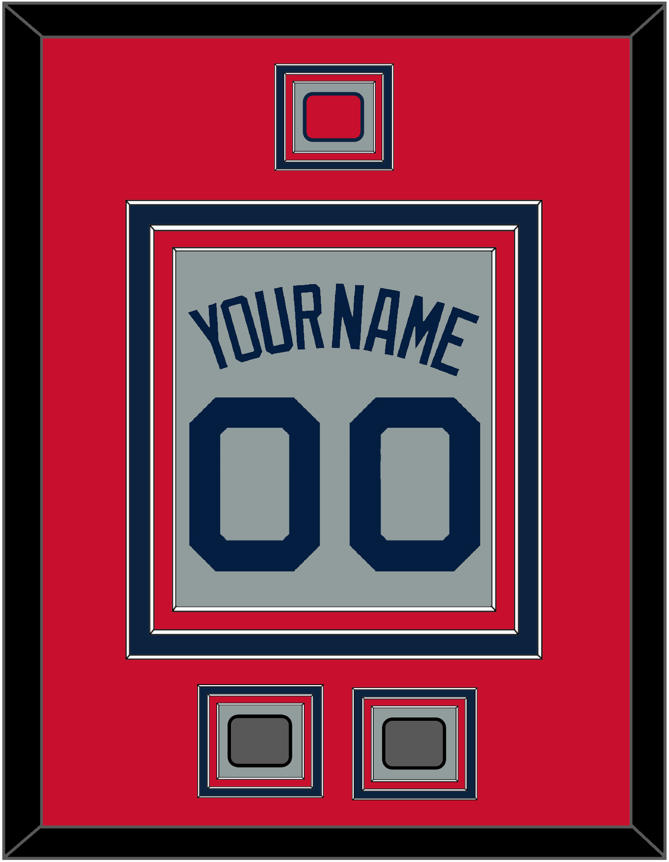 Boston Name, Number, Logo Patch & Two World Series Champions Patches - Road Gray (2009-2013) - Premier Tier 2