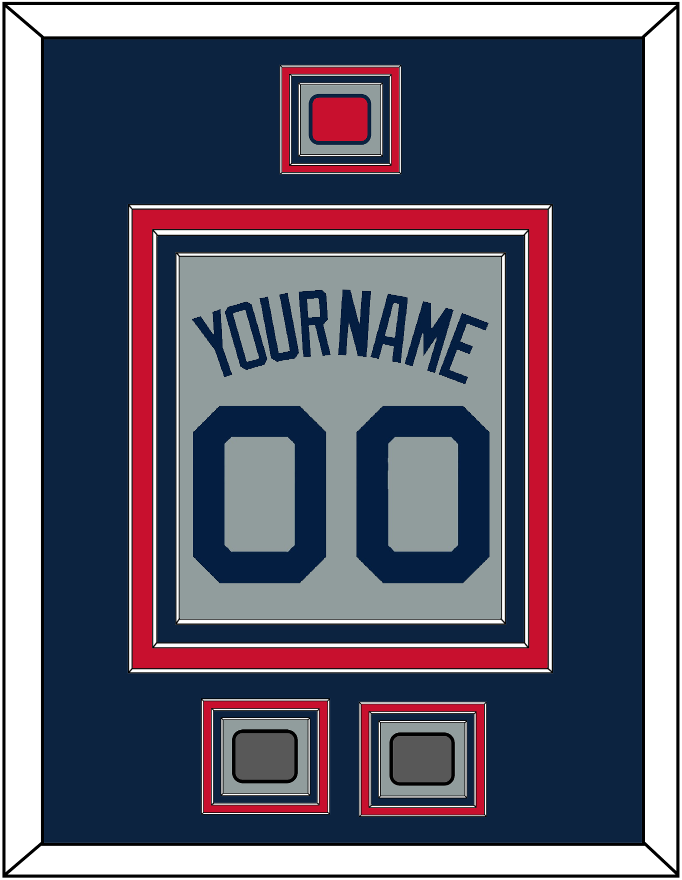 Boston Name, Number, Logo Patch & Two World Series Champions Patches - Road Gray (2009-2013) - Premier Tier 3