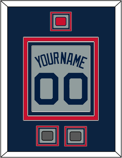Boston Name, Number, Logo Patch & Two World Series Champions Patches - Road Gray (2009-2013) - Premier Tier 3