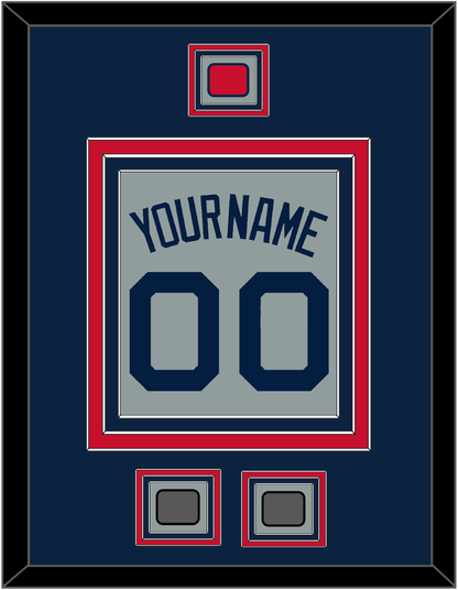 Boston Name, Number, Logo Patch & Two World Series Champions Patches - Road Gray (2009-2013) - Premier Tier 3
